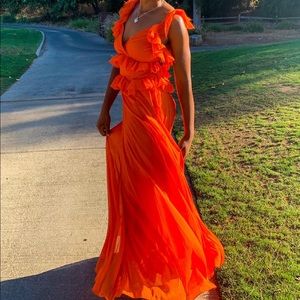 ASOS Burnt Orange Maxi Dress (US size 4)